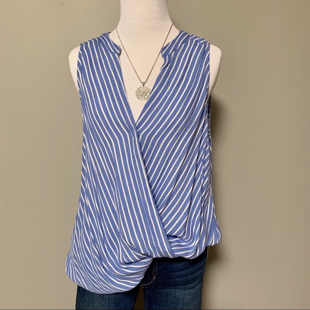 Guess Wrap Style Striped Sleeveless Top